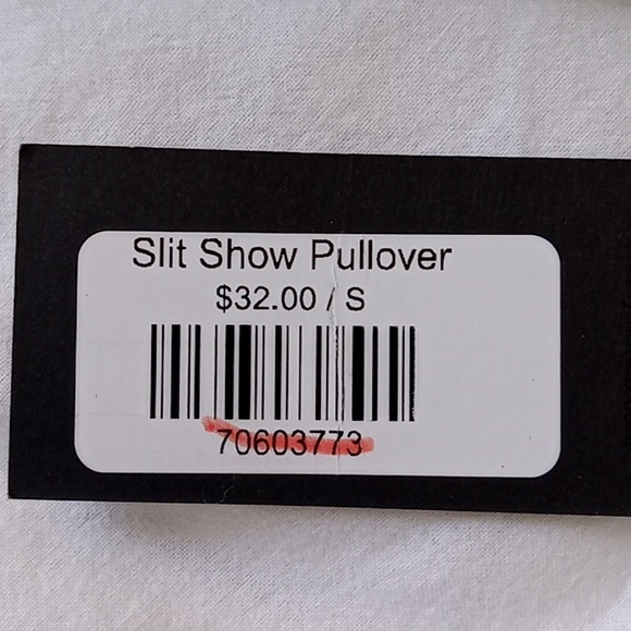 Mono B Slit Show Pullover Crop Hoodie Gray Size S - Picture 5 of 9